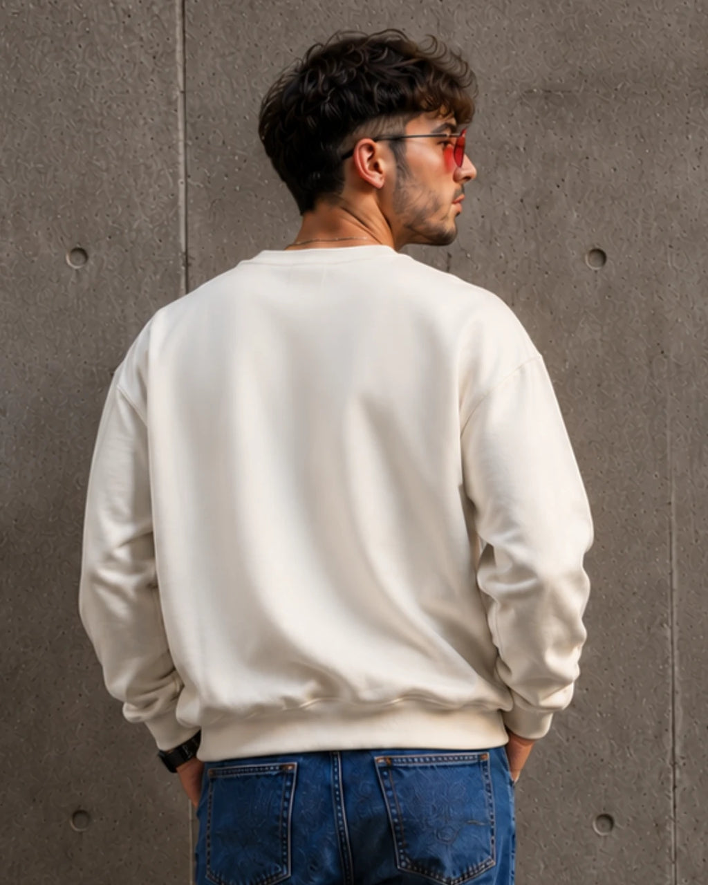 Bad Decisions Bold Graffiti Graphic Streetwear Sweatshirt – White (350 GSM)