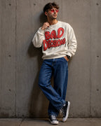 Bad Decisions Bold Graffiti Graphic Streetwear Sweatshirt – White (350 GSM)