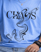 Blue Chaos Graphic Men’s Oversized T-Shirt (240 GSM)