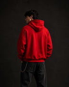 Don't Look Back Slogan Streetwear Hoodie – Red (360 GSM)