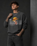 Most Wanted Anime Graphic Streetwear Sweatshirt – Charcoal (350 GSM)