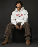Parker Est. 1962 Spider Collegiate Graphic Hoodie – White (360 GSM)