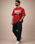 Red Vintage Car Graphic Men’s Oversized T-Shirt (240 GSM)