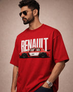 Red Vintage Car Graphic Men’s Oversized T-Shirt (240 GSM)