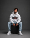 Vengeance Graphic Streetwear Hoodie – White (360 GSM)