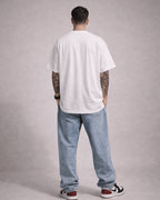 White Spider Web Graphic Men’s Oversized T-Shirt (240 GSM)